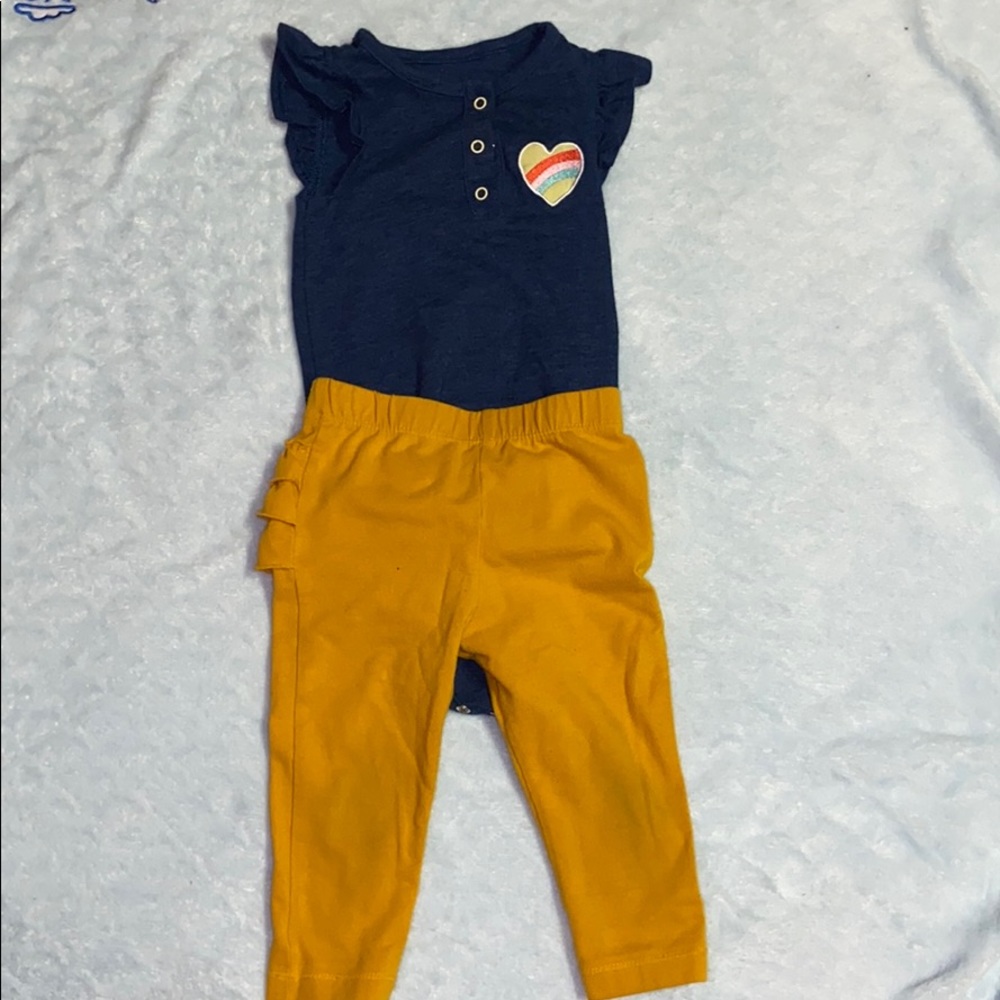 Baby girl 6 to 9 months cat and Jack outfit.